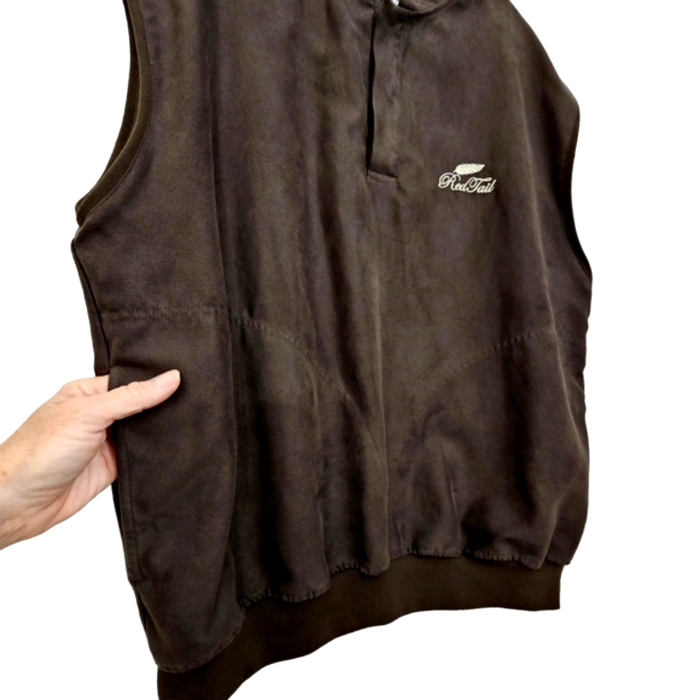 Zero Restriction Golf Outerwear Dark Brown Microsuede - Picture 7 of 13
